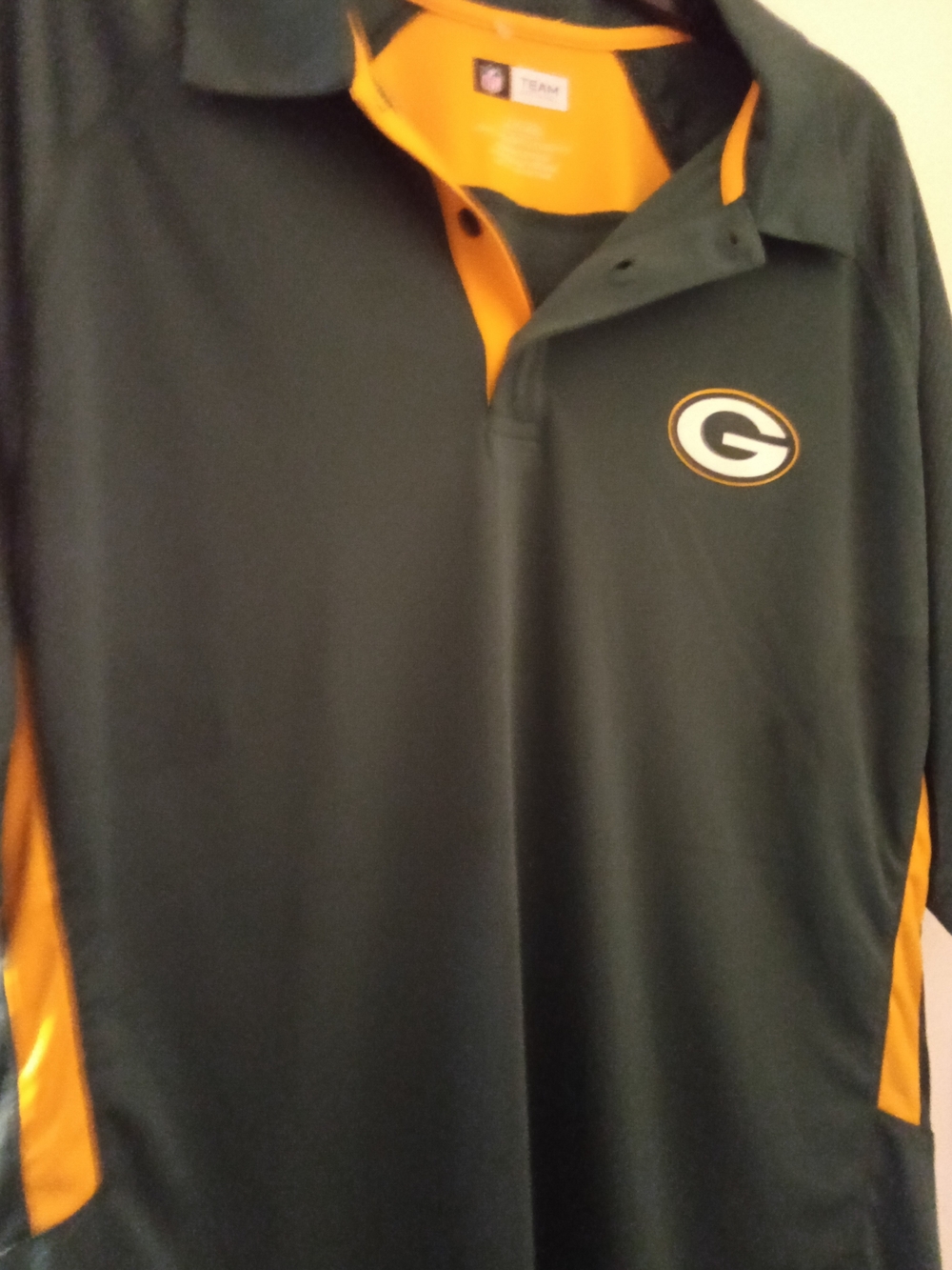 NFL Green Bay Packers Dark Green and Gold Polo Shirt Mens Size  XL